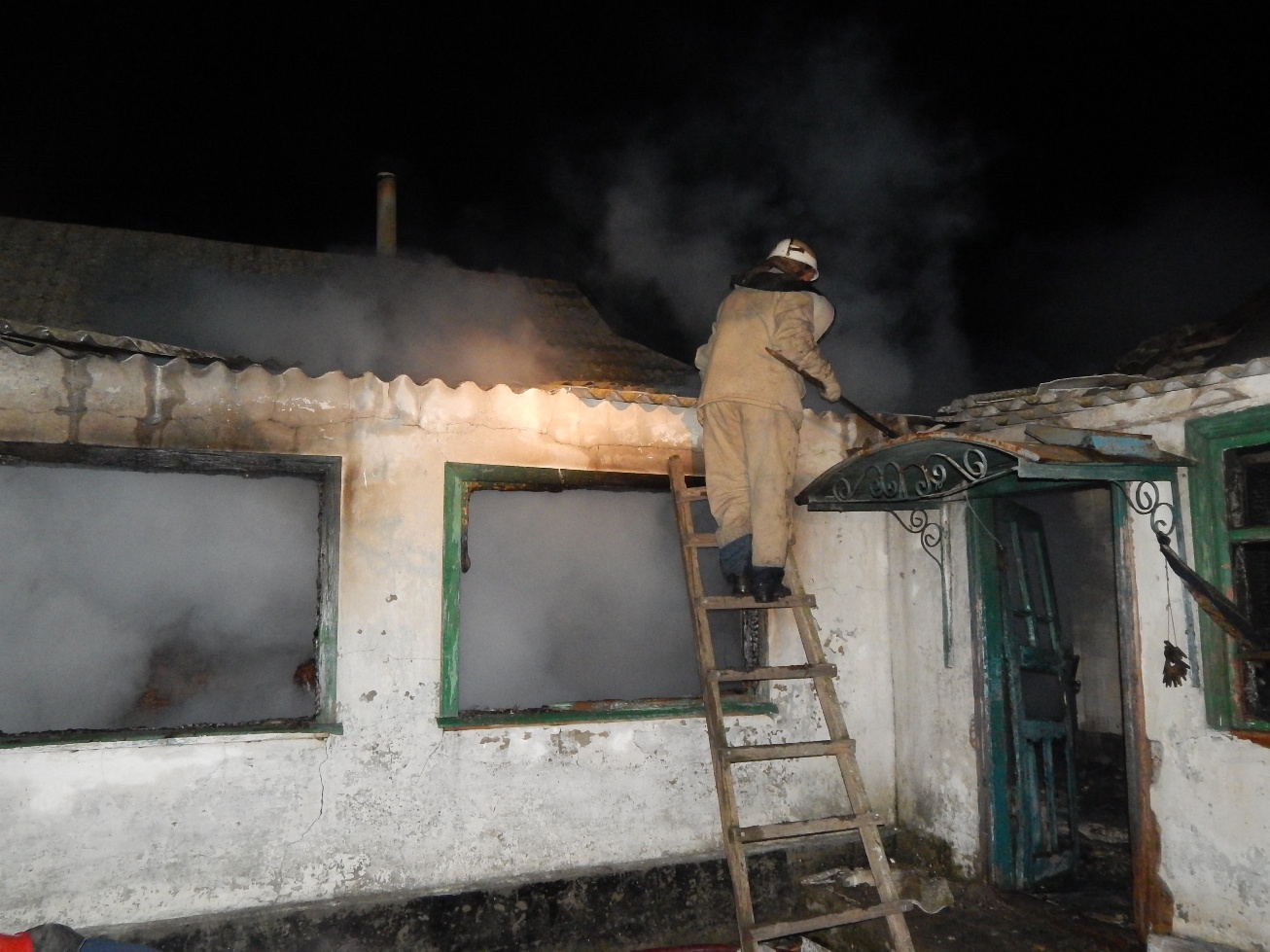 Скадовські вогнеборці ліквідували пожежу в літній кухні